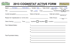  NEW Cognistat Active Form